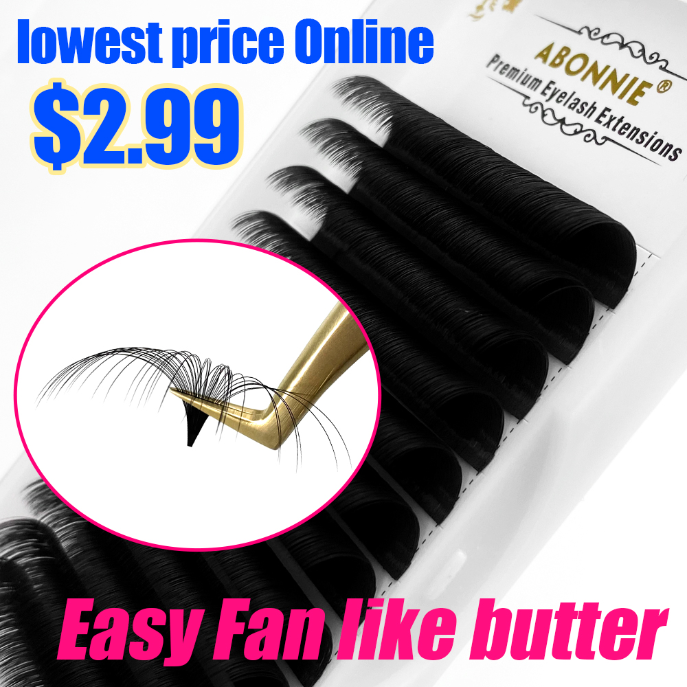Eyelash Extension Human Hair - Abonnie 0.03-0.10Mm Bulu Mata Kipas Mudah
