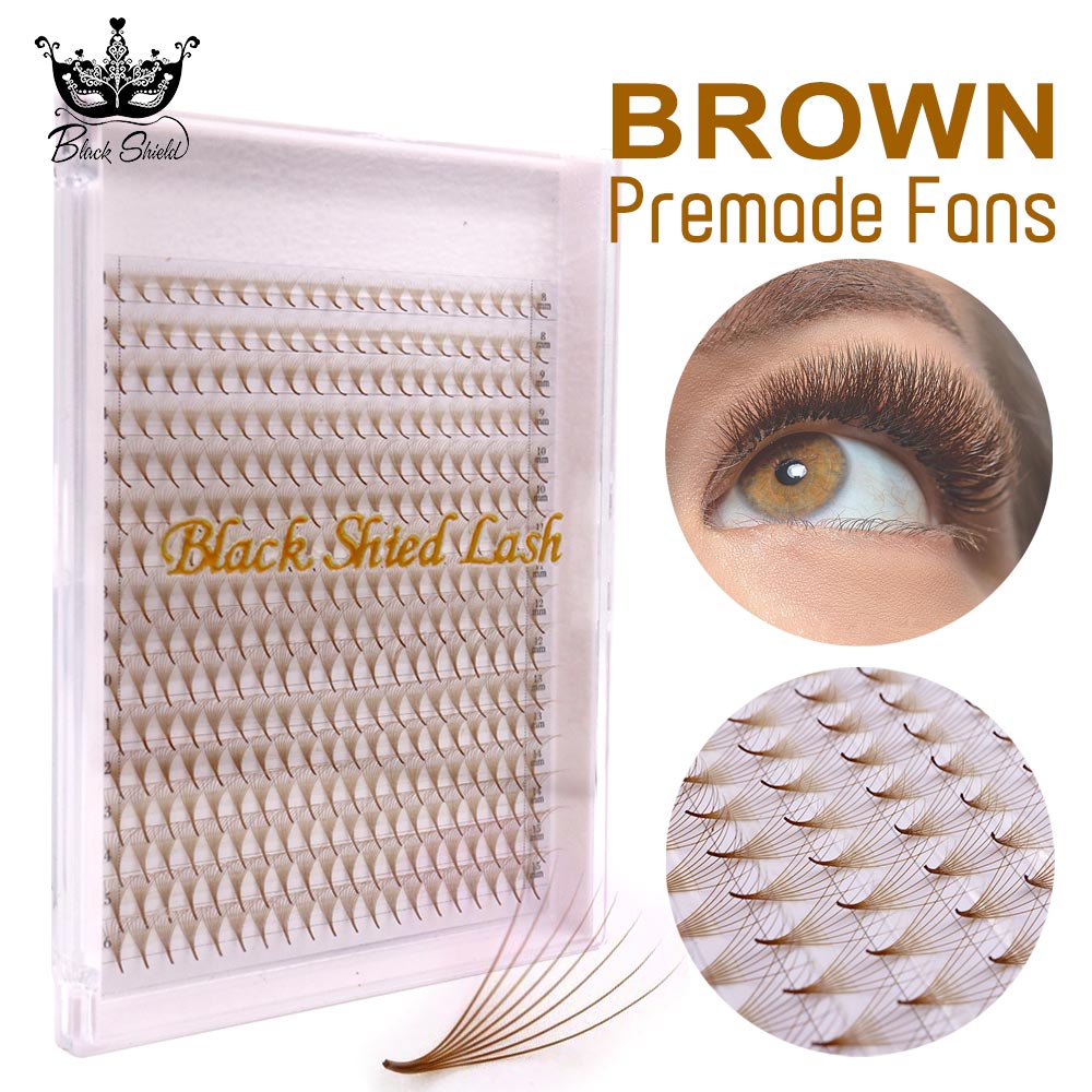 Eyelash Extension Russian - 320 Bulu Mata Premade Berwarna Coklat