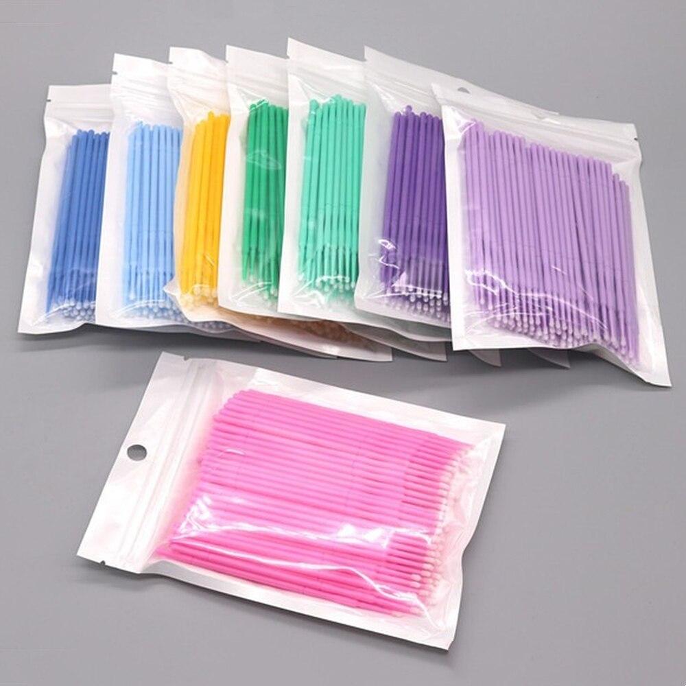 100 Buah/Lot Kuas Mikro Riasan - Eyelash Extension Look ulasan dan harga