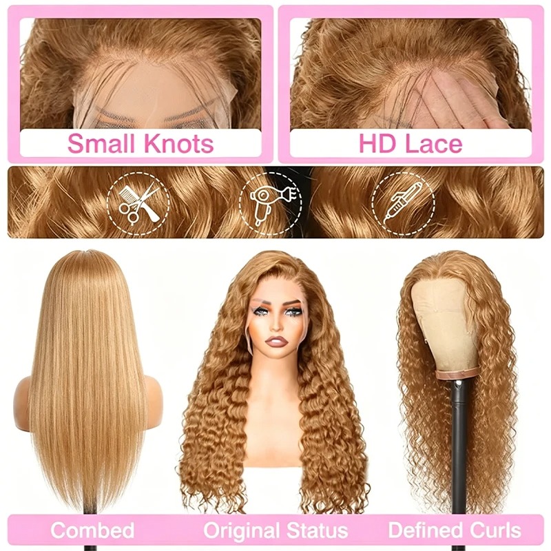 Wig Rambut Asli Pirang Madu 34 - Eyelash Extension Natural Look ulasan dan harga